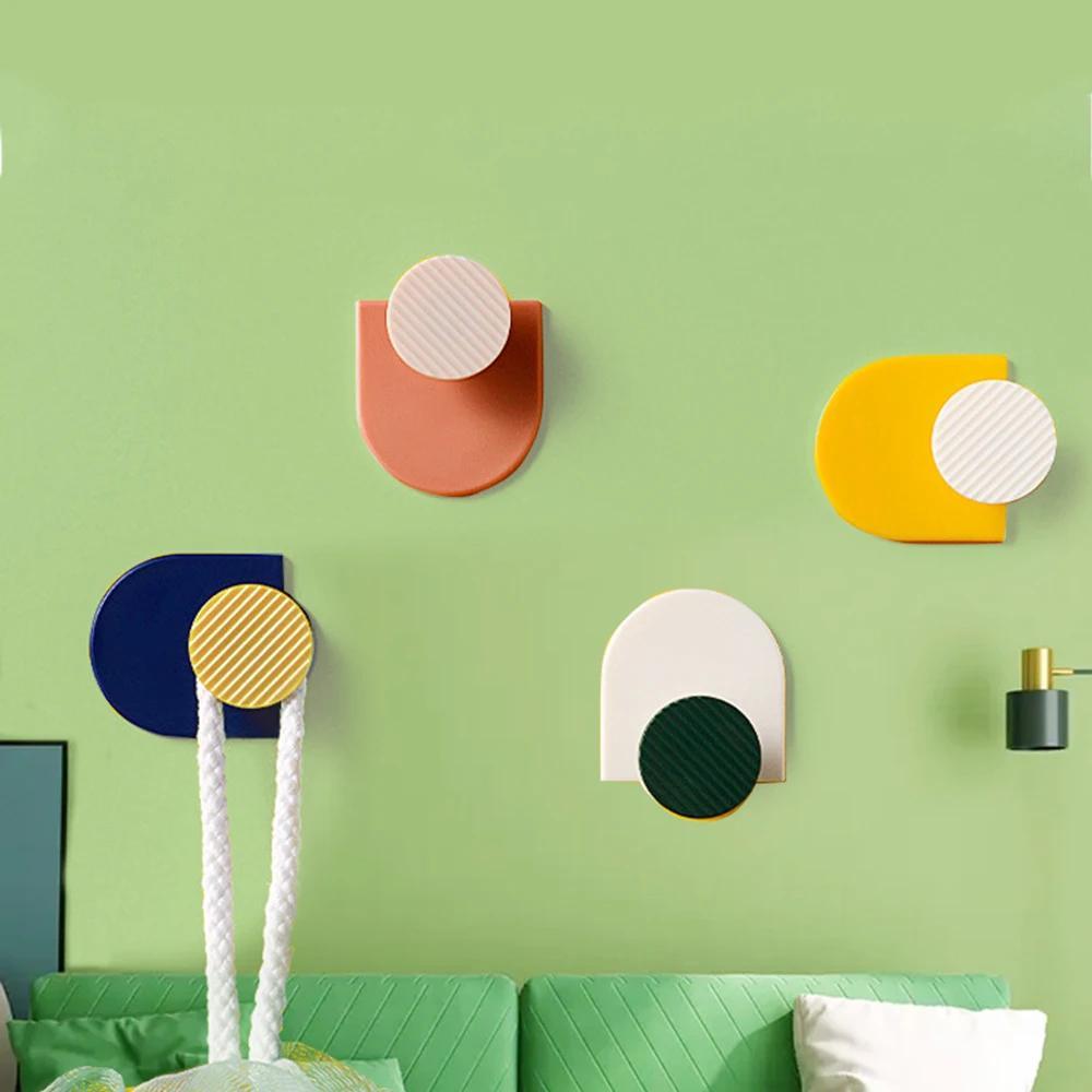 4pcs - Premium Adhesive Wall Hooks-Easy Install Space-Saving Towel\u002F Coat Hooks for Hanging Hats in Bathroom Kitchen or Bedroom