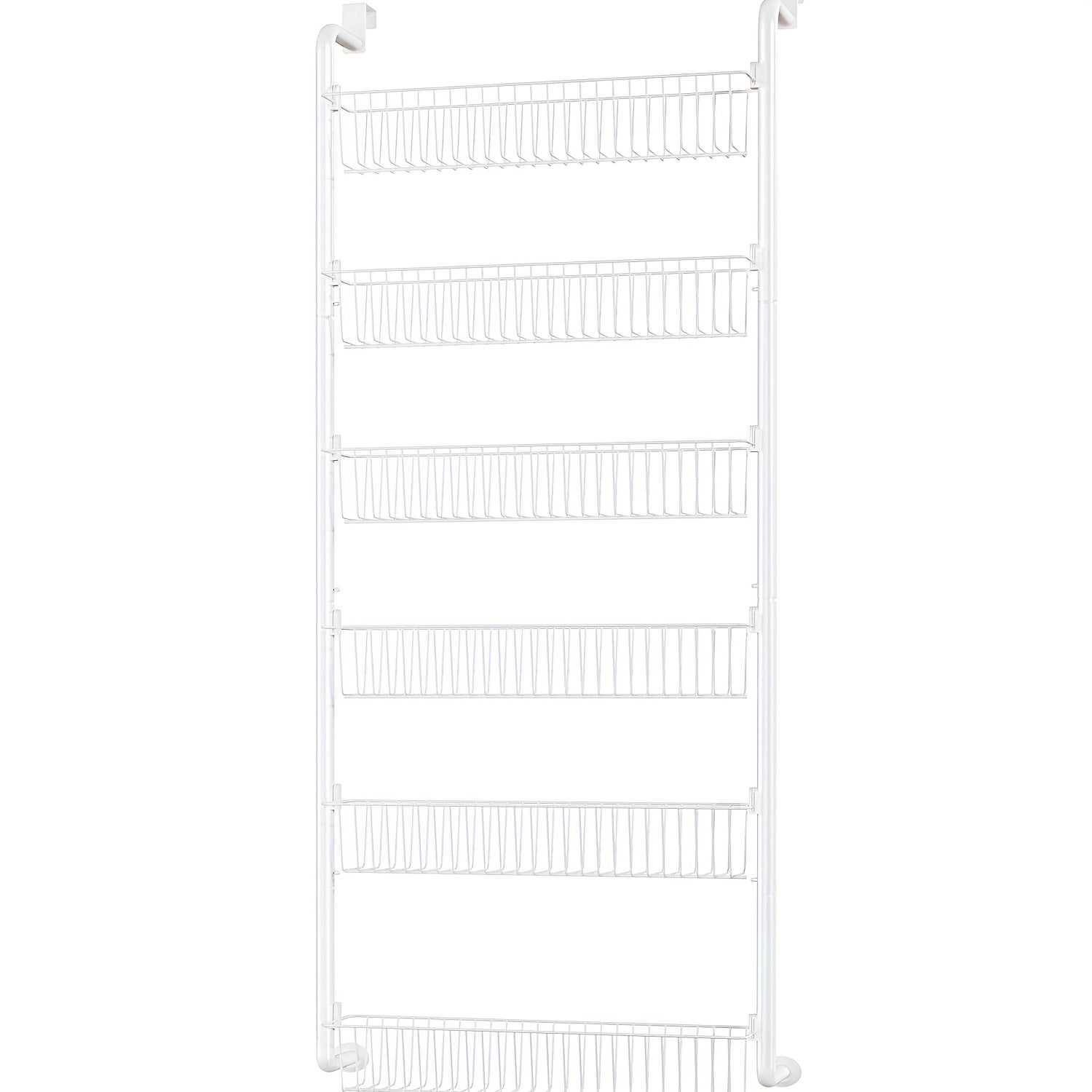 6\u002F8-Tier Door Rack - Metal Spice Organizer for Storage - Versatile Door-Mounted Storage Shelf for Kitchen, Pantry, Laundry Room & Bathroom - Multifunctional Organizer in Black & White - Perfect Kitchen Organizers And Storage Tools