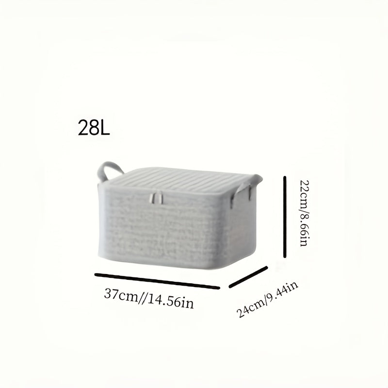 Large Non-Woven Fabric Storage Organizer Bag with Secure Zipper Closure - Heavy-Duty Durable Multi-Purpose Under-Bed Storage for Clothes, Blankets, Seasonal Bedding | Space-Saving Rectangular Design, Dustproof & Moisture-Resistant, Fits Under Bed