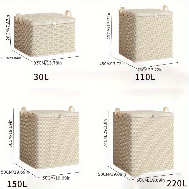 Large Storage Bags for Clothes, Organizers for Closets, Collapsible Bins with Strong Handles And Durable Zippers, Suitable for Clothing, Blankets, And Comforters